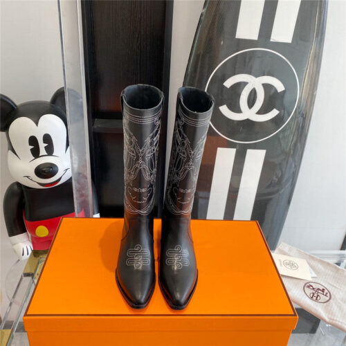 High Quality Luxury Hermes Embroidered Long Boots – Style 29251 product detail