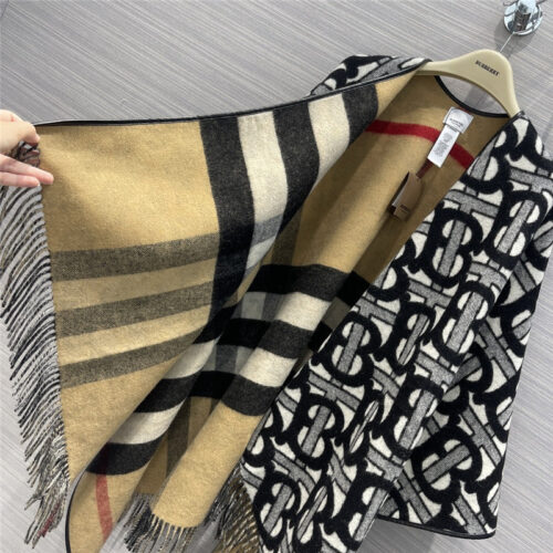High Quality Luxury Burberry Cashmere Shawl Scarf Cape – Style 24605 product detail