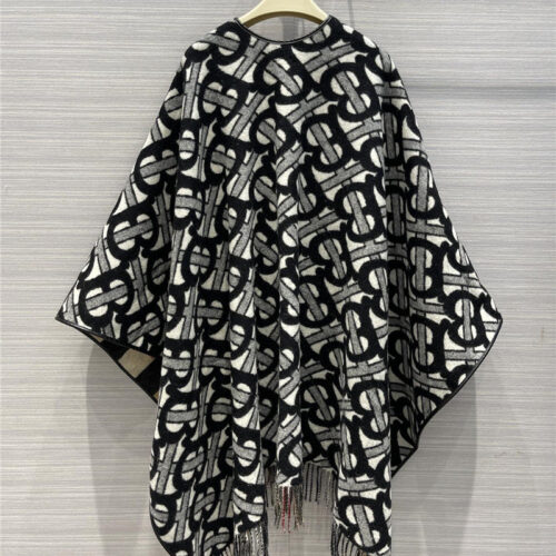 High Quality Luxury Burberry Cashmere Shawl Scarf Cape – Style 24605 alternate view
