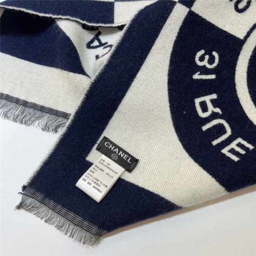 High Quality Luxury Chanel Logo Reversible Wool Scarf – Style 25112 product detail