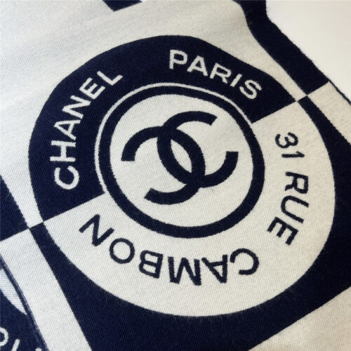 High Quality Luxury Chanel Logo Reversible Wool Scarf – Style 25112 product detail