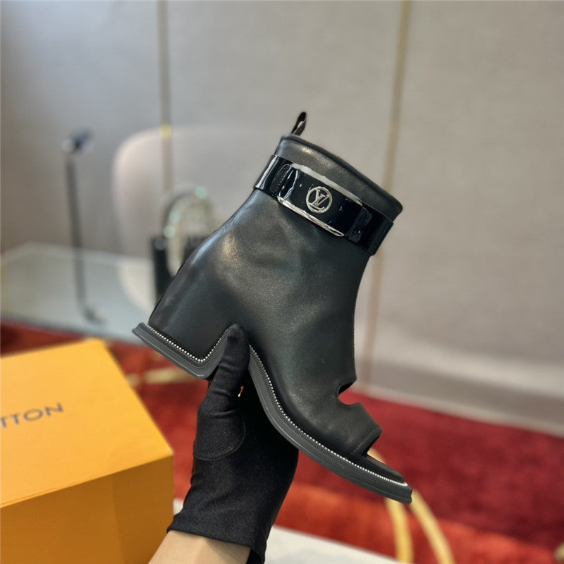 High Quality Luxury Louis Vuitton Open Toe Ankle Boots product detail