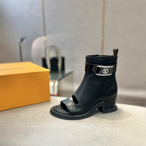 High Quality Luxury Louis Vuitton Open Toe Ankle Boots product detail
