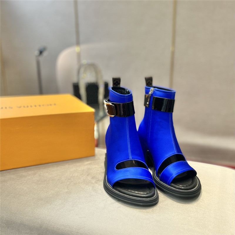 High Quality Luxury Louis Vuitton Open Toe Ankle Boots – Style 20899