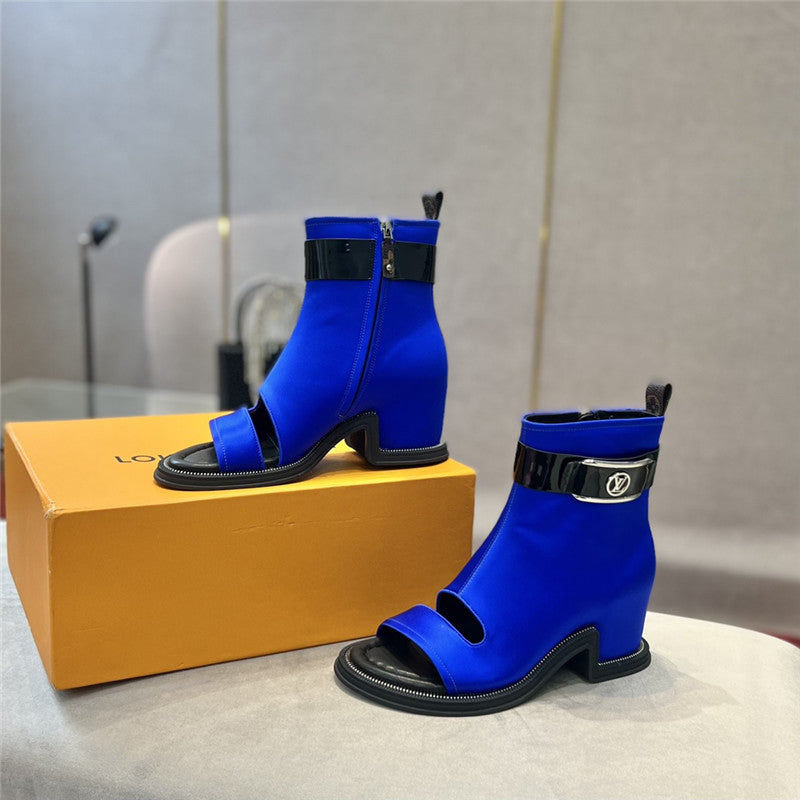 High Quality Luxury Louis Vuitton Open Toe Ankle Boots – Style 20899 product detail