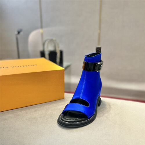 High Quality Luxury Louis Vuitton Open Toe Ankle Boots – Style 20899 product detail