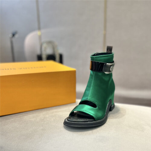 High Quality Luxury Louis Vuitton Open Toe Ankle Boots – Style 81347 product detail