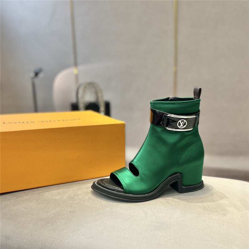 High Quality Luxury Louis Vuitton Open Toe Ankle Boots – Style 81347 product detail