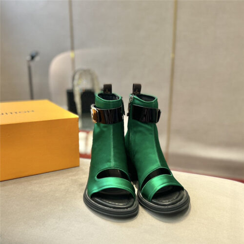 High Quality Luxury Louis Vuitton Open Toe Ankle Boots – Style 81347