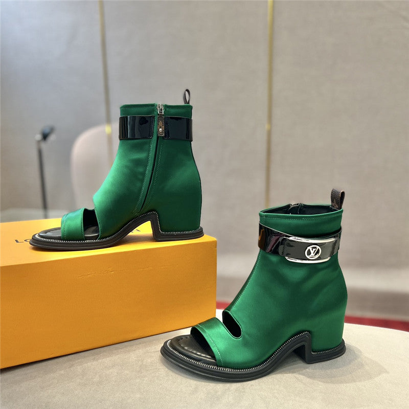 High Quality Luxury Louis Vuitton Open Toe Ankle Boots – Style 81347 product detail