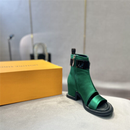 High Quality Luxury Louis Vuitton Open Toe Ankle Boots – Style 81347 product detail