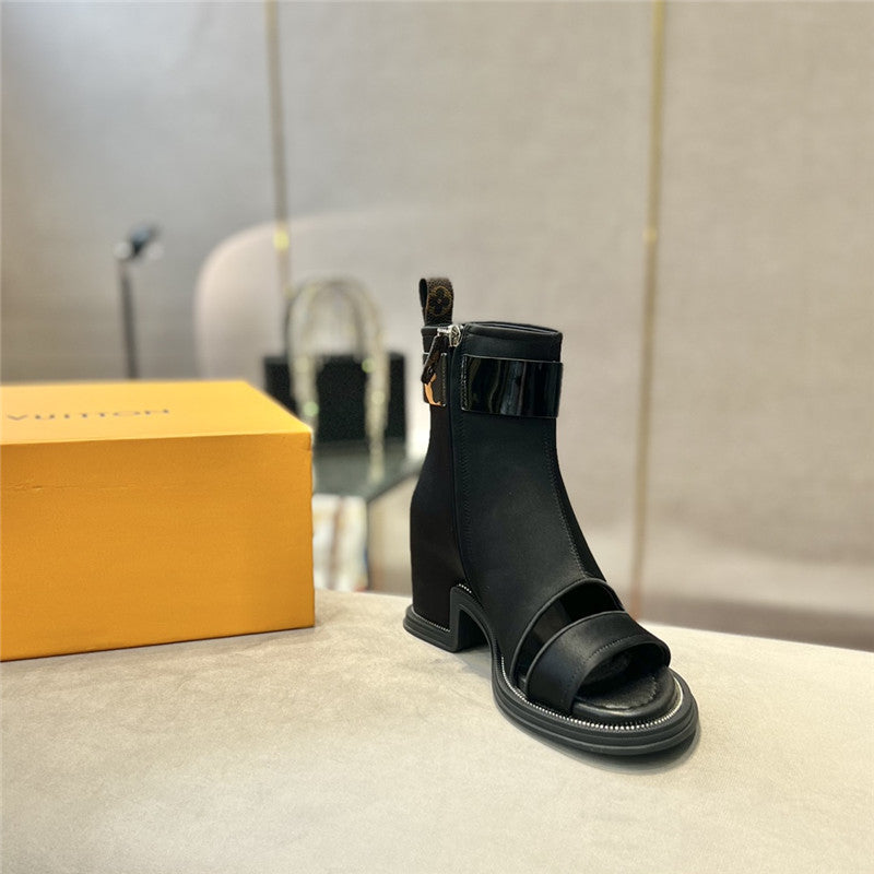 High Quality Luxury Louis Vuitton Open Toe Ankle Boots – Style 40099 product detail