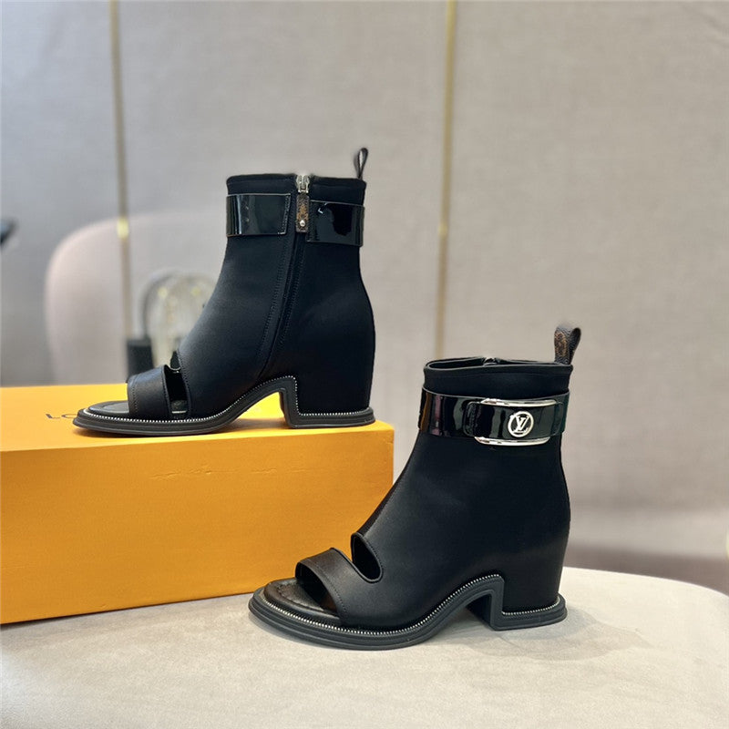 High Quality Luxury Louis Vuitton Open Toe Ankle Boots – Style 40099 product detail
