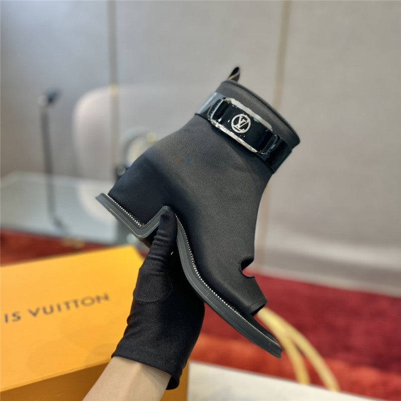 High Quality Luxury Louis Vuitton Open Toe Ankle Boots – Style 40099 product detail