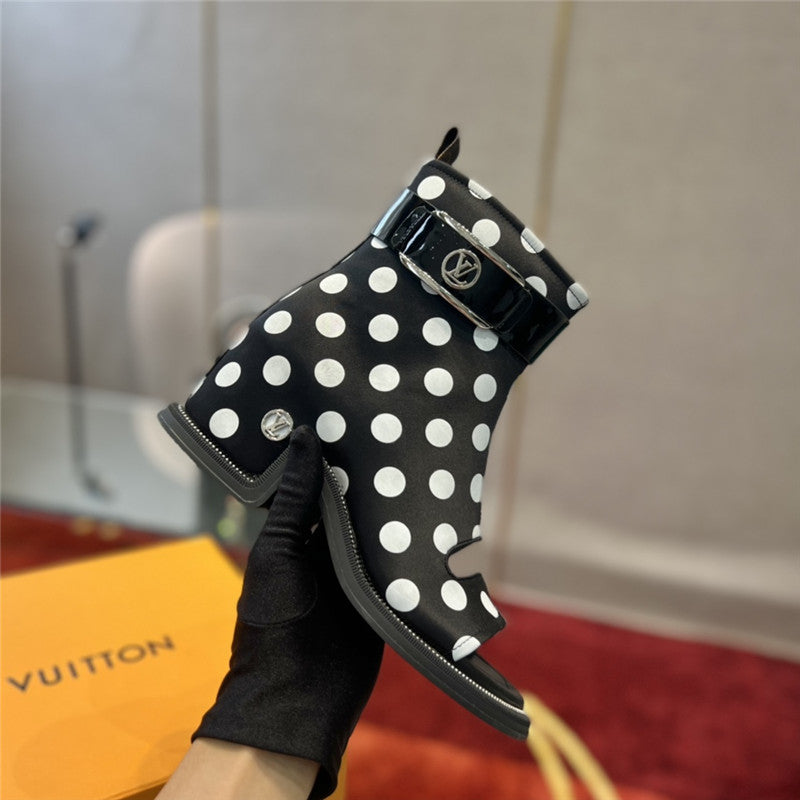 High Quality Luxury Louis Vuitton Open Toe Ankle Boots – Style 64387 product detail