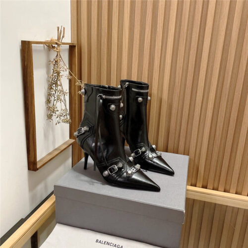 High Quality Luxury Balenciaga Buckled Ankle Boots