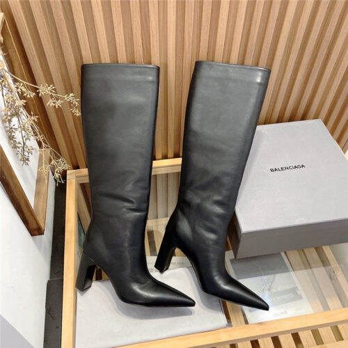 High Quality Luxury Balenciaga High Heel Pointed Long Boots product detail