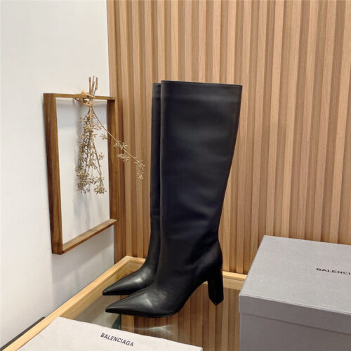 High Quality Luxury Balenciaga High Heel Pointed Long Boots product detail