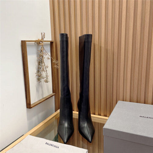 High Quality Luxury Balenciaga High Heel Pointed Long Boots alternate view