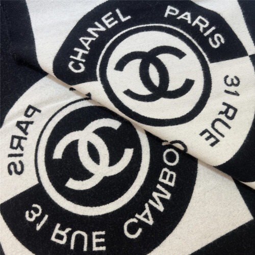 High Quality Luxury Chanel Logo Reversible Wool Scarf – Style 25110 product detail