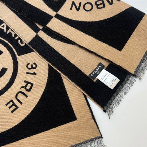 High Quality Luxury Chanel Logo Reversible Wool Scarf – Style 25111 product detail