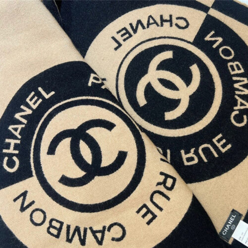High Quality Luxury Chanel Logo Reversible Wool Scarf – Style 25111 product detail
