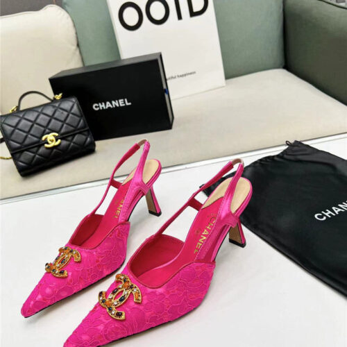 High Quality Luxury Chanel Pearl Double C Pendant Diamond Shoes – Style 83078