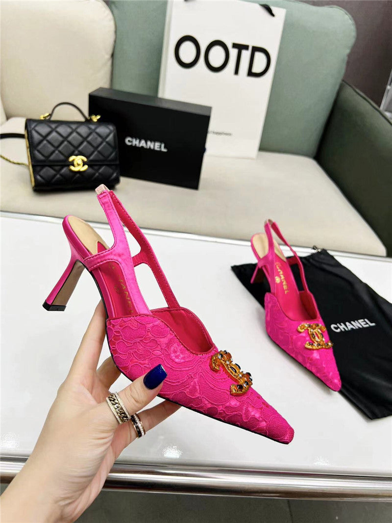 High Quality Luxury Chanel Pearl Double C Pendant Diamond Shoes – Style 83078 product detail