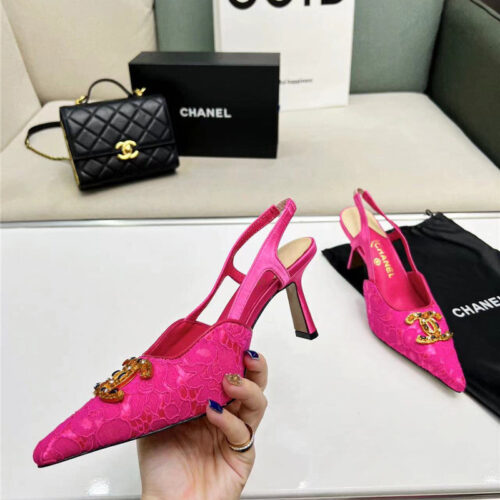 High Quality Luxury Chanel Pearl Double C Pendant Diamond Shoes – Style 83078 alternate view