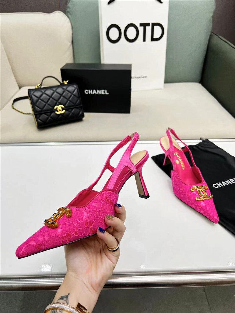 High Quality Luxury Chanel Pearl Double C Pendant Diamond Shoes – Style 83078 product detail