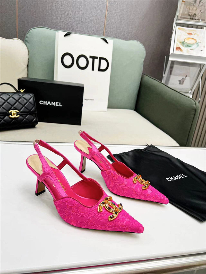 High Quality Luxury Chanel Pearl Double C Pendant Diamond Shoes – Style 83078 product detail