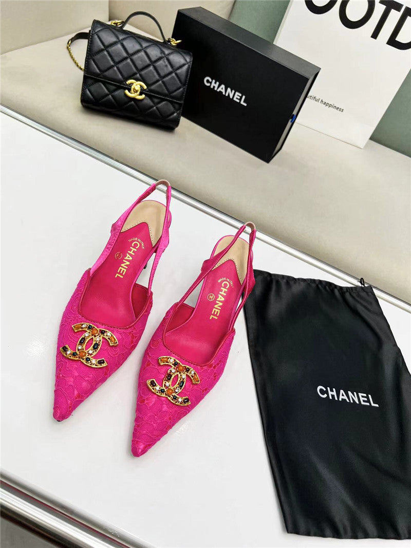 High Quality Luxury Chanel Pearl Double C Pendant Diamond Shoes – Style 83078 product detail