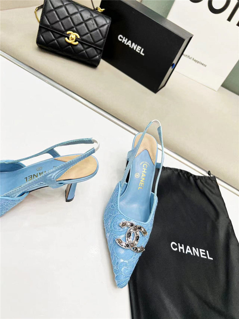High Quality Luxury Chanel Pearl Double C Pendant Diamond Shoes product detail
