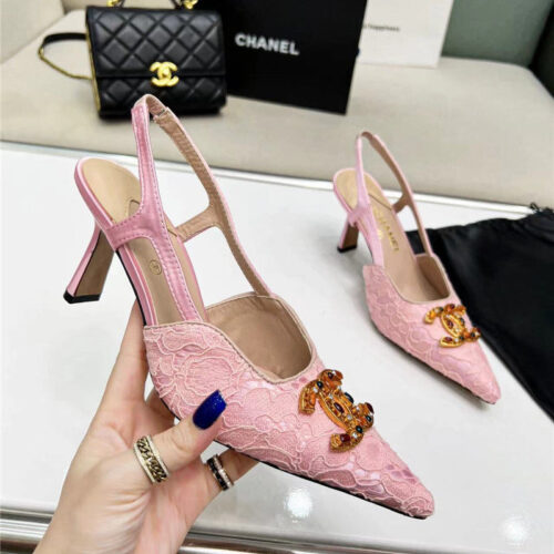 High Quality Luxury Chanel Pearl Double C Pendant Diamond Shoes – Style 26022 alternate view