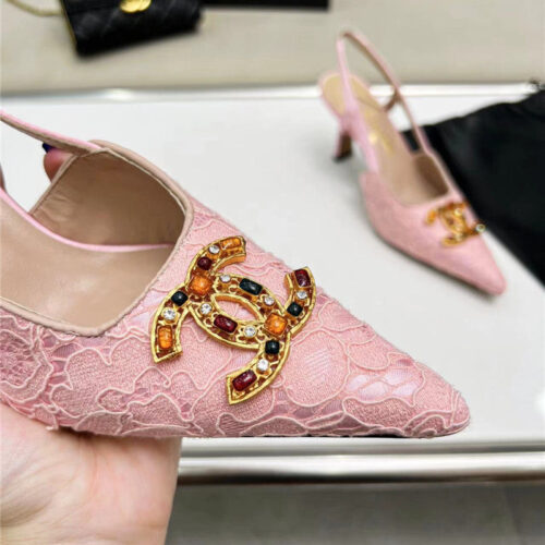 High Quality Luxury Chanel Pearl Double C Pendant Diamond Shoes – Style 26022 product detail