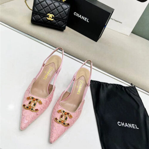 High Quality Luxury Chanel Pearl Double C Pendant Diamond Shoes – Style 26022 product detail