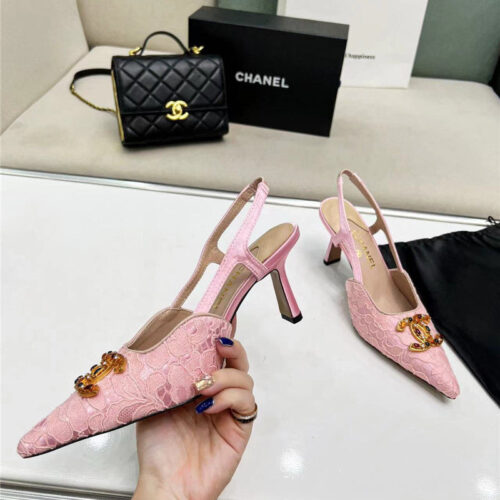 High Quality Luxury Chanel Pearl Double C Pendant Diamond Shoes – Style 26022 product detail