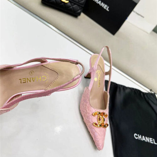 High Quality Luxury Chanel Pearl Double C Pendant Diamond Shoes – Style 26022 product detail