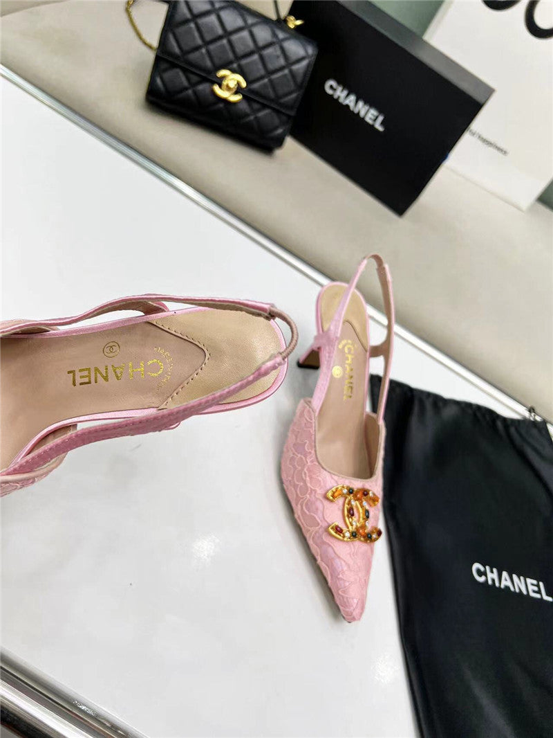 High Quality Luxury Chanel Pearl Double C Pendant Diamond Shoes – Style 26022 product detail