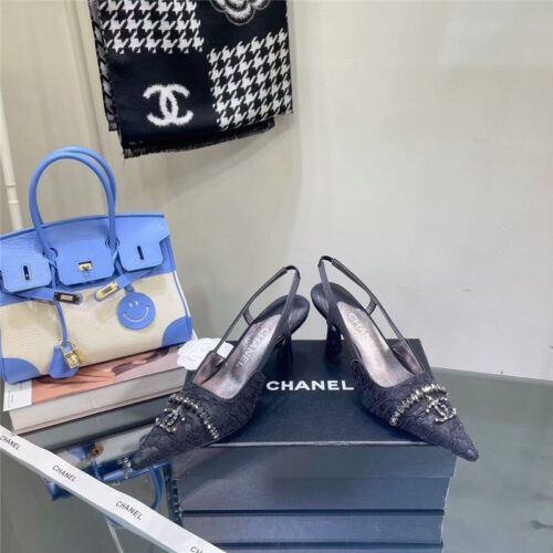 High Quality Luxury Chanel Pearl Double C Pendant Diamond Shoes – Style 88166 product detail
