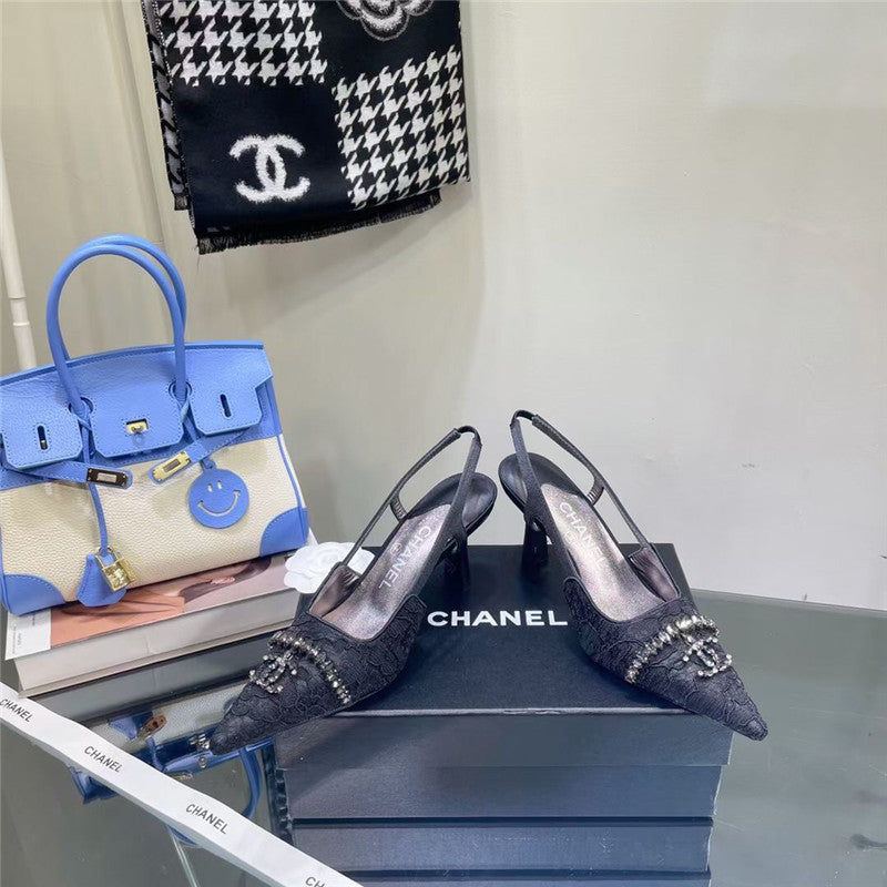 High Quality Luxury Chanel Pearl Double C Pendant Diamond Shoes – Style 88166 product detail