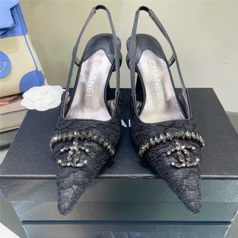 High Quality Luxury Chanel Pearl Double C Pendant Diamond Shoes – Style 88166 product detail