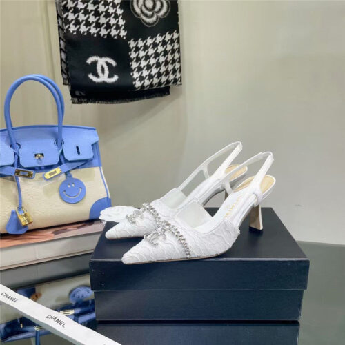 High Quality Luxury Chanel Pearl Double C Pendant Diamond Shoes – Style 57094