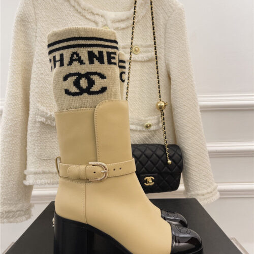 High Quality Luxury Chanel Sock Boots – Style 46214 product detail