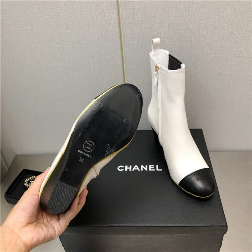 High Quality Luxury Chanel Wedge Ankle Boots – Style 46982 product detail