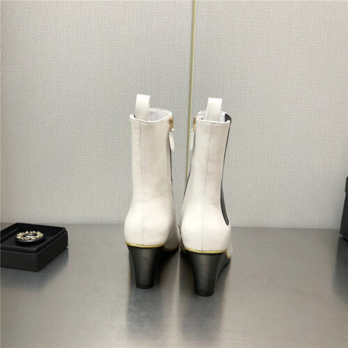 High Quality Luxury Chanel Wedge Ankle Boots – Style 46982 product detail
