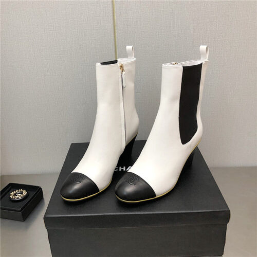 High Quality Luxury Chanel Wedge Ankle Boots – Style 46982 alternate view