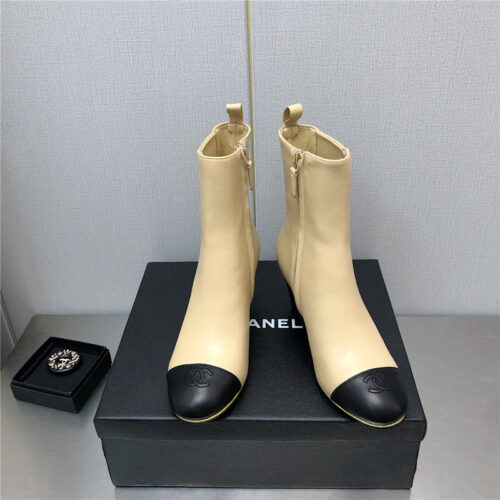 High Quality Luxury Chanel Wedge Ankle Boots – Style 48678 product detail