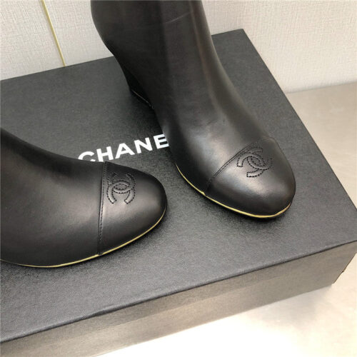 High Quality Luxury Chanel Wedge Ankle Boots – Style 15910 product detail