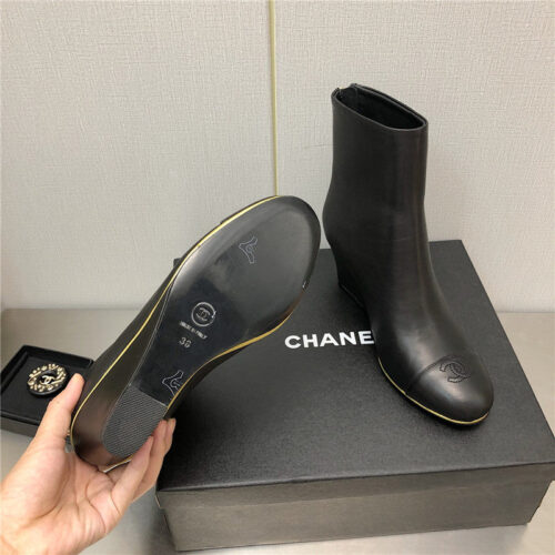 High Quality Luxury Chanel Wedge Ankle Boots – Style 15910 product detail